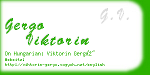 gergo viktorin business card